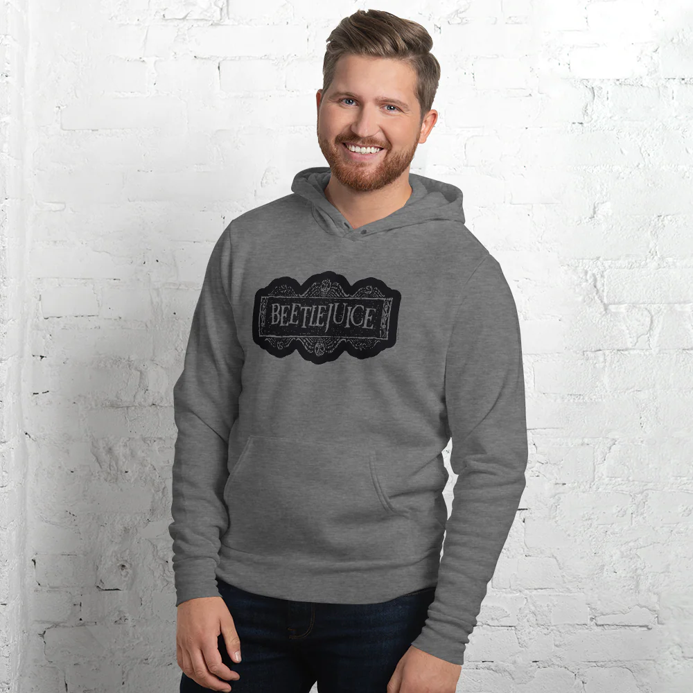 Beetlejuice Logo Adult Fleece Hooded Sweatshirt - Image 3
