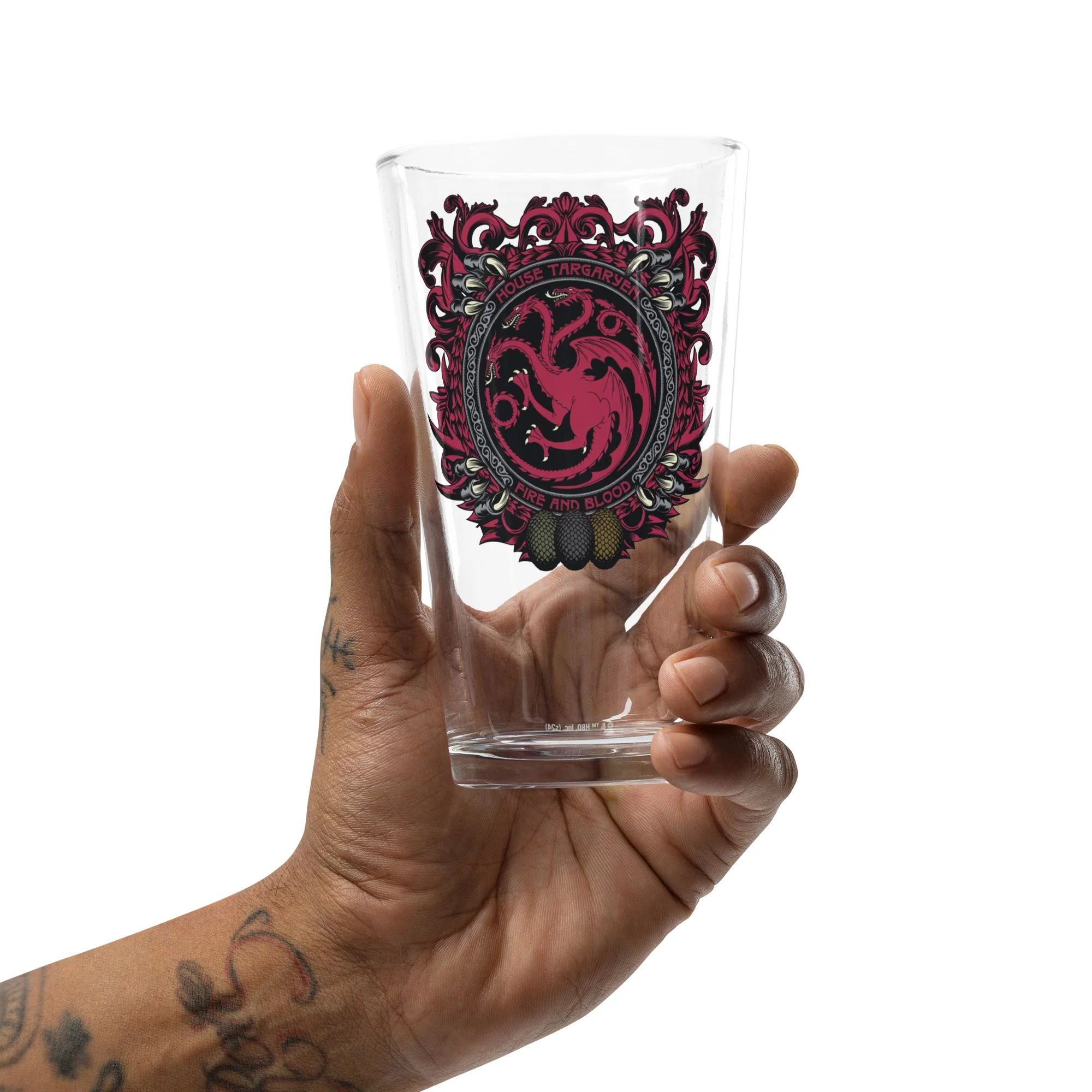 Game of Thrones House Targaryen Sigil 16 oz. Pint Glass - Image 3