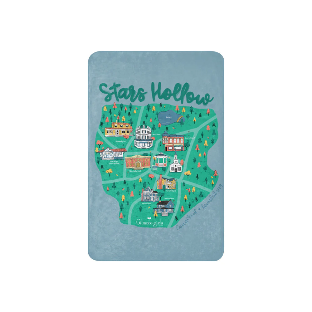 Gilmore Girls Stars Hollow, CT Map Sherpa Blanket - Image 3