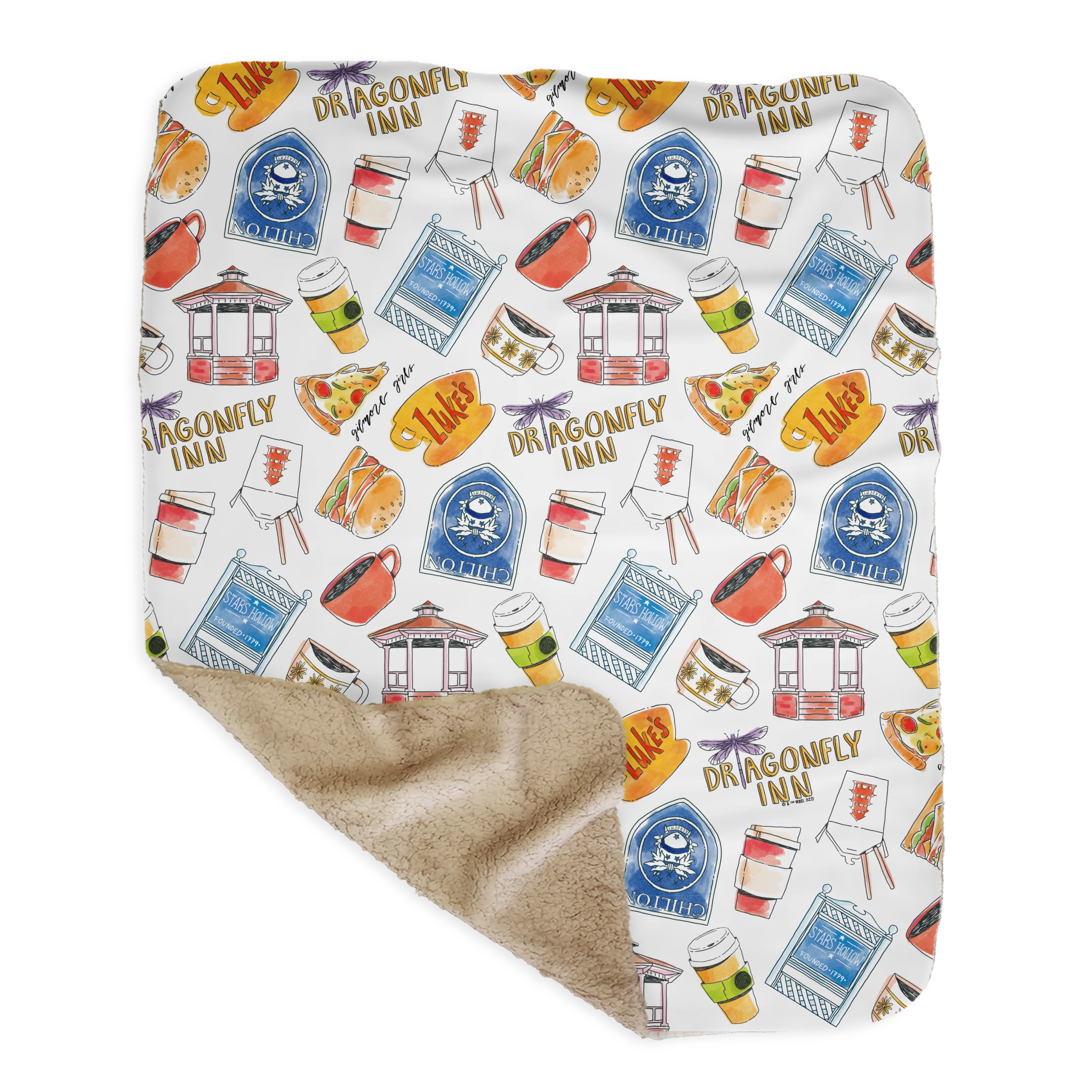 Gilmore Girls Stars Hollow Icons Sherpa Blanket - Image 4