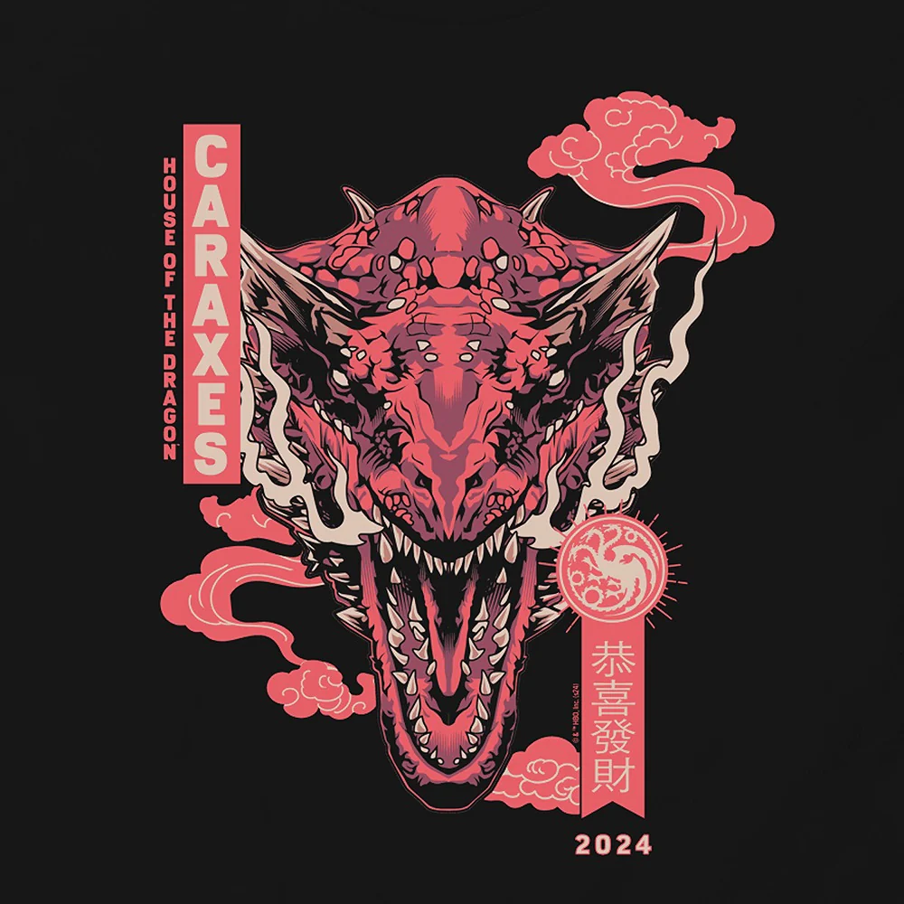 House of the Dragon Year of the Dragon Caraxes Adult Hoodie - Image 3