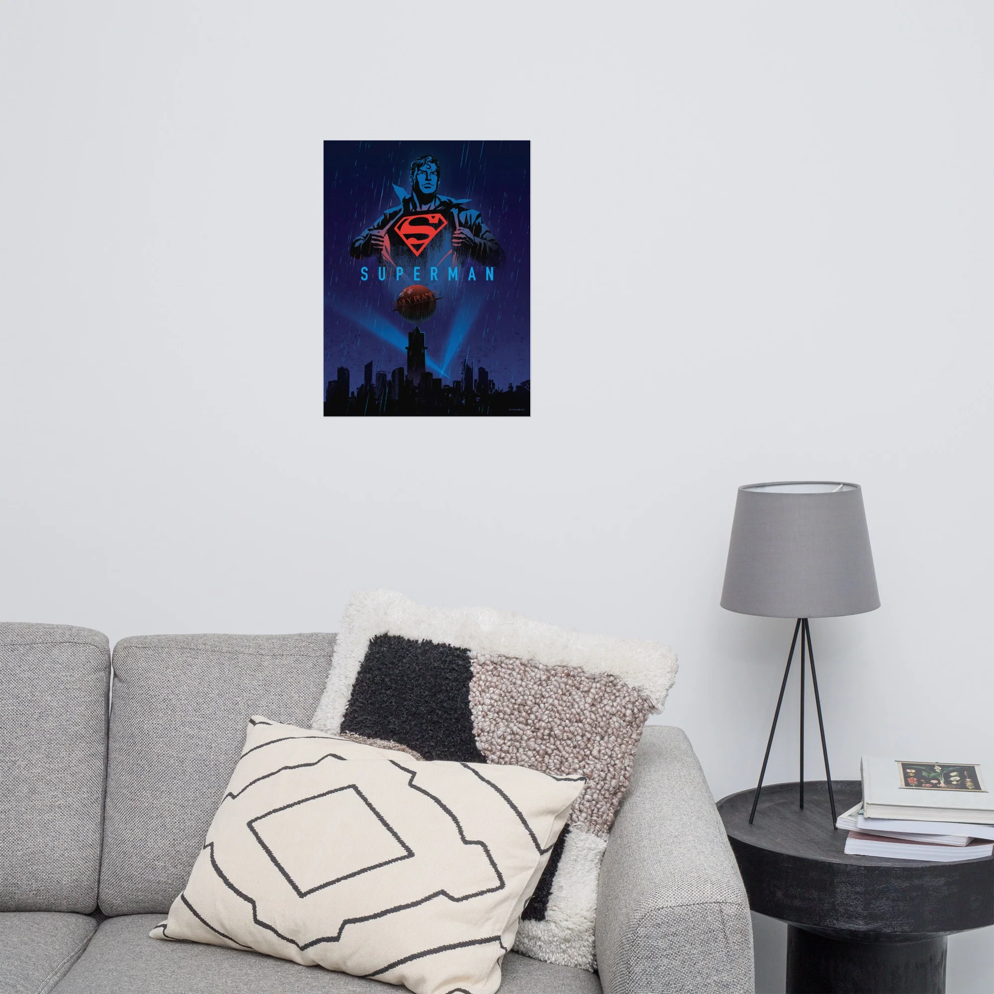 Superman Rainy Metropolis Matte Poster - Image 3