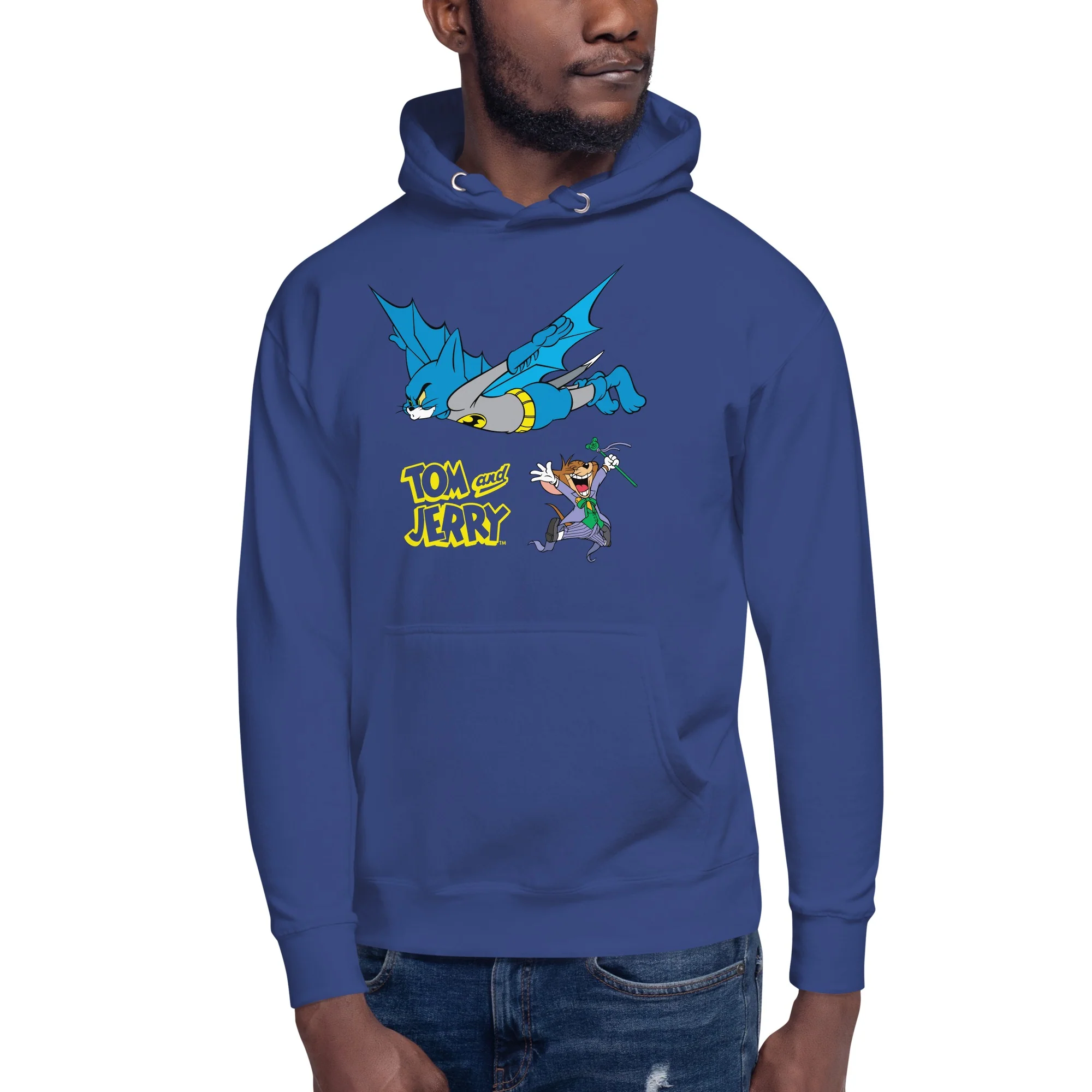 WB 100 Tom and Jerry x Batman Unisex Premium Hoodie - Image 7